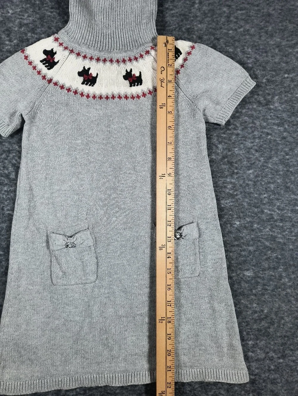 Gymboree sweater dress with Scotty dogs, girl's 5